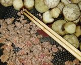 簡単♪ナス＆ニラ♪挽き肉カレー炒め作り方5写真