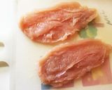 鳥ささみのピカタ♪卵液にくぐらせ焼くだけ作り方1写真
