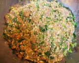 豆苗とオートミールのヘルシー☆肉団子蒸し作り方5写真