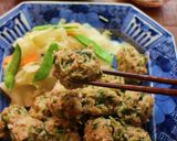 豆苗とオートミールのヘルシー☆肉団子蒸し作り方8写真