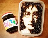 ごはんですよ！でアートなキャラ弁2作り方3写真