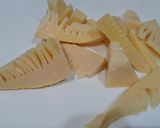 旬の筍で★豚肉と紫水菜の炒め物作り方1写真