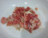 旬の筍で★豚肉と紫水菜の炒め物作り方4写真