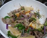 旬の筍で★豚肉と紫水菜の炒め物作り方6写真