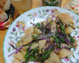 旬の筍で★豚肉と紫水菜の炒め物作り方7写真