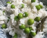 旬のえんどう豆（グリンピースの豆ご飯）作り方4写真