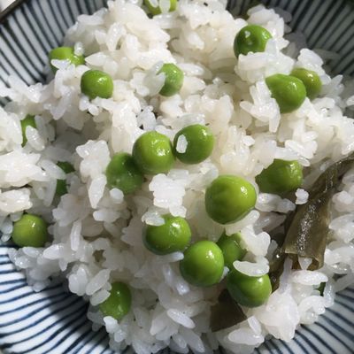 旬のえんどう豆（グリンピースの豆ご飯） by ユリchan
