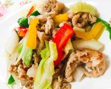 焼肉のたれ〈塩だれ〉で色どり野菜炒め作り方4写真