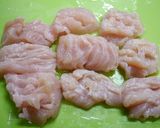 簡単！ムネ肉の七味醬油炒め(糖質制限)作り方1写真
