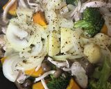 フライパンで鶏モモと野菜のぎゅうぎゅう焼作り方6写真