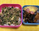 小松菜のそぼろご飯作り方7写真