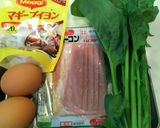 ほうれんそうとベーコンのたまごスープ♪作り方1写真