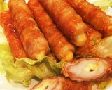 竹輪のチーズin豚バラ巻作り方4写真