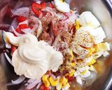 カニカマとゆで卵のサラダ作り方5写真