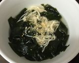 切干大根とワカメのレンチンスープ作り方3写真