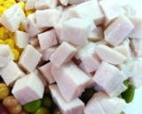お豆たっぷり！コロコロチキンサラダ作り方3写真
