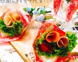 父の日、記念日に感謝の気持ちで花束サンド作り方13写真