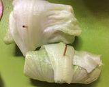 ハムと卵の巻き巻きレタス♪作り方3写真