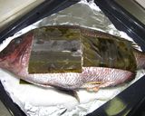 鯛の塩釜焼（お腹から大きな卵が？）作り方4写真