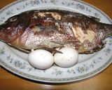 鯛の塩釜焼（お腹から大きな卵が？）作り方7写真
