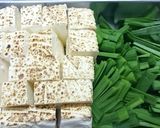 焼き豆腐とニラの挽肉あんかけ作り方1写真