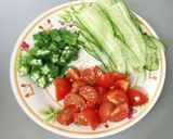 夏バテ予防✾スタミナ冷しゃぶ〜夏野菜のせ作り方3写真