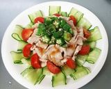 夏バテ予防✾スタミナ冷しゃぶ〜夏野菜のせ作り方4写真