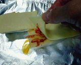 長芋と桜えびのホイル焼き作り方2写真