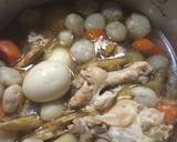 ゴボウと玉子の煮付鶏肉スペアリブの出汁で作り方3写真