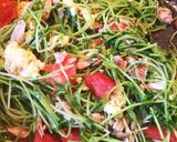 朝食にササっと☆豆苗ツナトマト炒め作り方3写真
