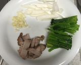 残り物焼き豚の和風パスタランチ作り方1写真