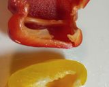 パプリカとナスの汁だくトマトパスタ♪作り方1写真