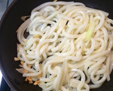 【減塩】ネギとかつお節の焼きうどん作り方3写真