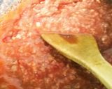 ハンバーグのリメイクに！ミートソーススパ作り方4写真