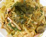 鮭と蒲鉾で和風パスタ（バター醤油味）作り方9写真