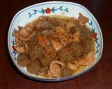 超お薦め！鶏皮とこんにゃくの味噌煮作り方4写真
