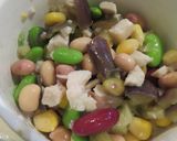 お豆のサラダサラダチキンIN作り方5写真