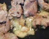 豚肉とキノコのガリバタ焦がし醤油パスタ作り方3写真