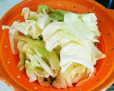 やみつき☆超簡単なキャベツ蒸しポン酢作り方1写真