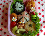 幼稚園年長 お花の手まり弁当2段作り方2写真