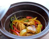 レンジで！新たまねぎと鶏もも肉のカレー丼作り方3写真