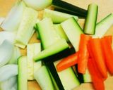 かんたん♪塩豚と野菜のトマト煮込み作り方1写真