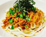 簡単♡納豆&なめ茸バターの冷やしうどん♡作り方4写真