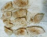 サラダチキンのカレー風味ピカタ(^-^)作り方1写真