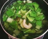 海老とチンゲン菜のスープ作り方4写真