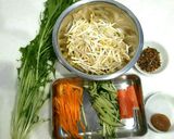もやしと彩り野菜の梅おかか和え ♪作り方1写真