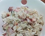 残り・焼き鳥チャーハン作り方5写真