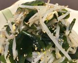 もやしとわかめのごま油で和えたやつ作り方2写真