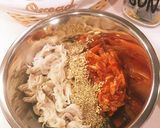 簡単おつまみ 鶏キムチ〜韓国風作り方3写真