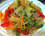 カラフルな和風野菜炒め作り方6写真